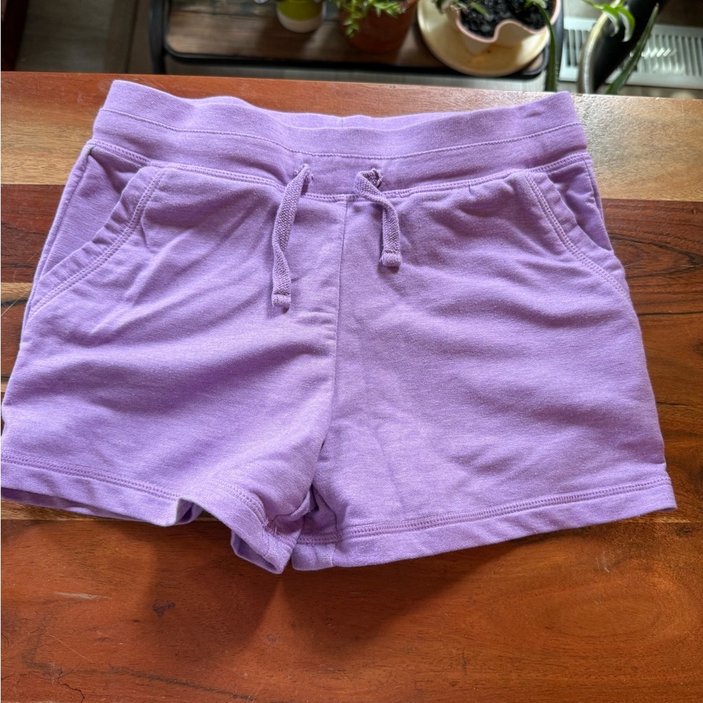 🖤5/$25🐝 Lavender girls athletic shorts sz 7-8 adjustable waist w/ pockets!